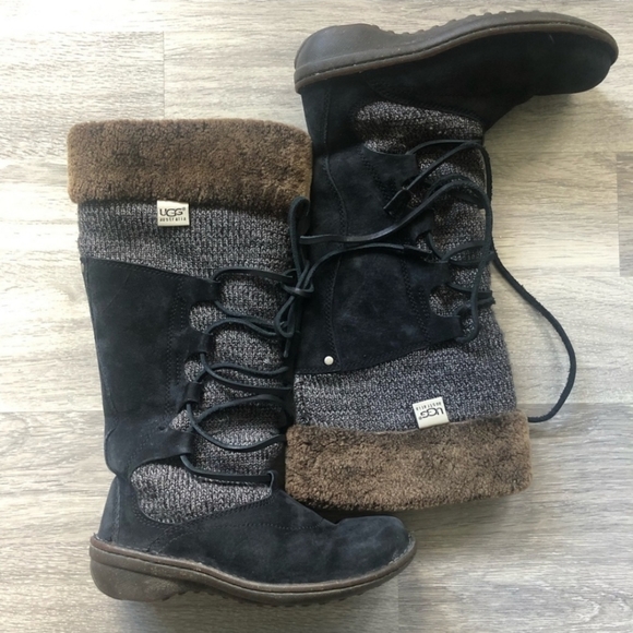 UGG Torrey Leather/Sheepskin/Knit Tall Winter Boot - Picture 3 of 7